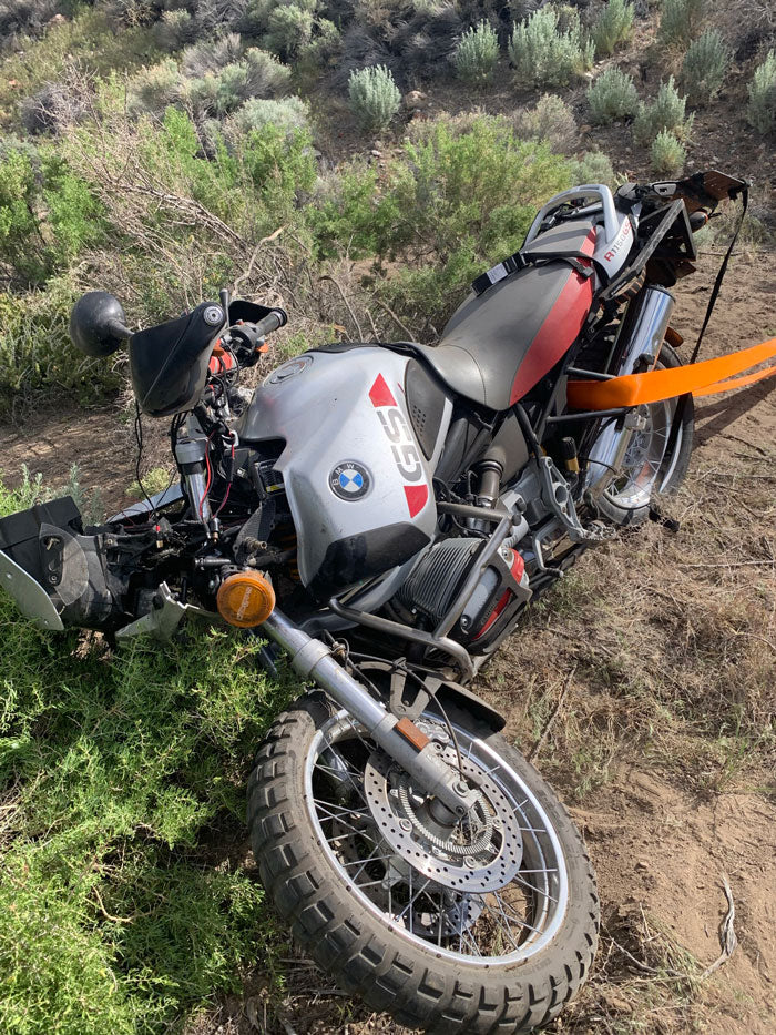 broken motorcycle