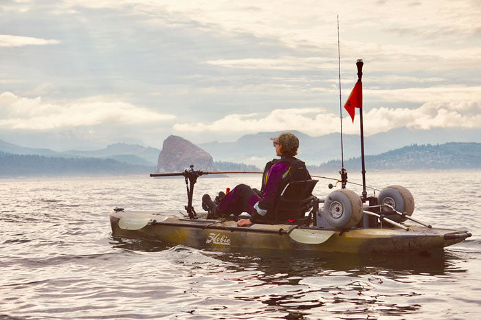 Kayak fishing the Pacific