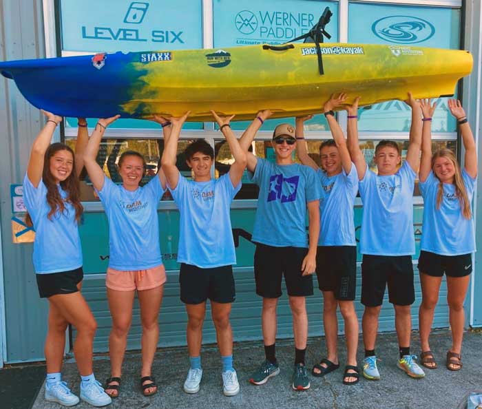 Scappoose Bay youth with Jackson Staxx kayak
